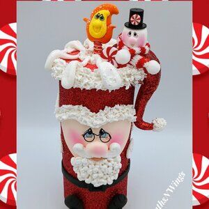 Santa Claus Christmas Candle, Christmas Decor, Home Decor, Christmas Tiered Tray